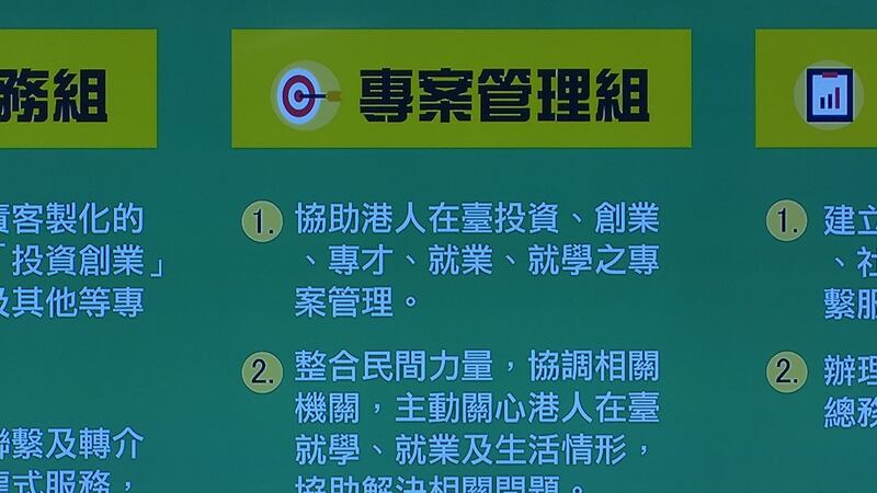 台湾“香港人道援助关怀行动专案”。(记者李宗翰摄)